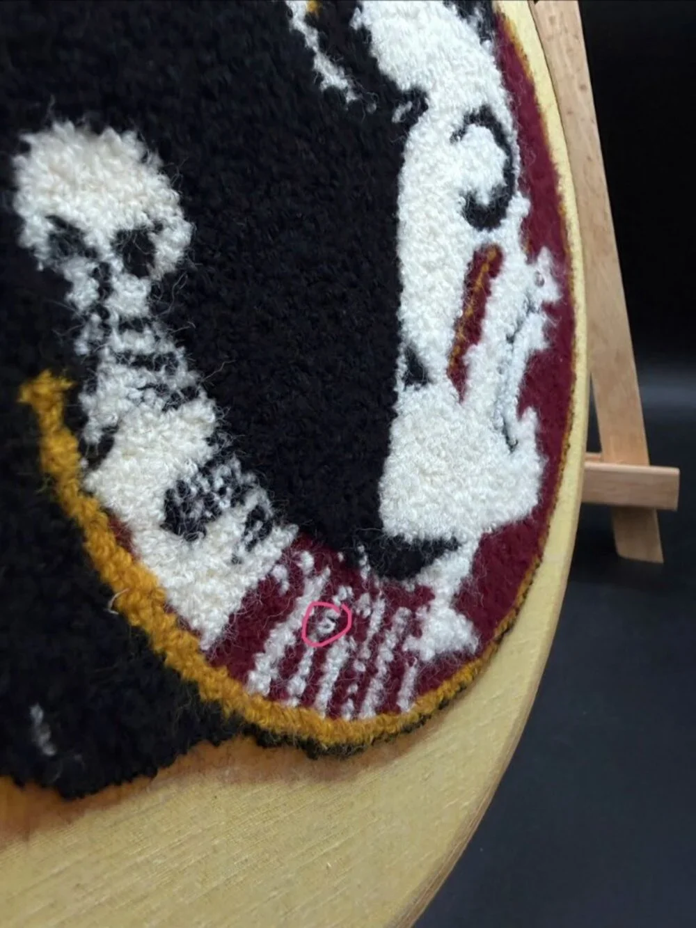 Cross Stitch Florida State Seminoles 10” Round Red Black White College